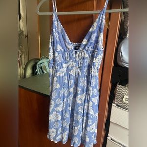Blue and White Flower Mini dress